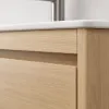 A light wood-colored bathroom cabinet and washbasin combination set, a modern and simple household bathroom storage cabinet Application Scenario